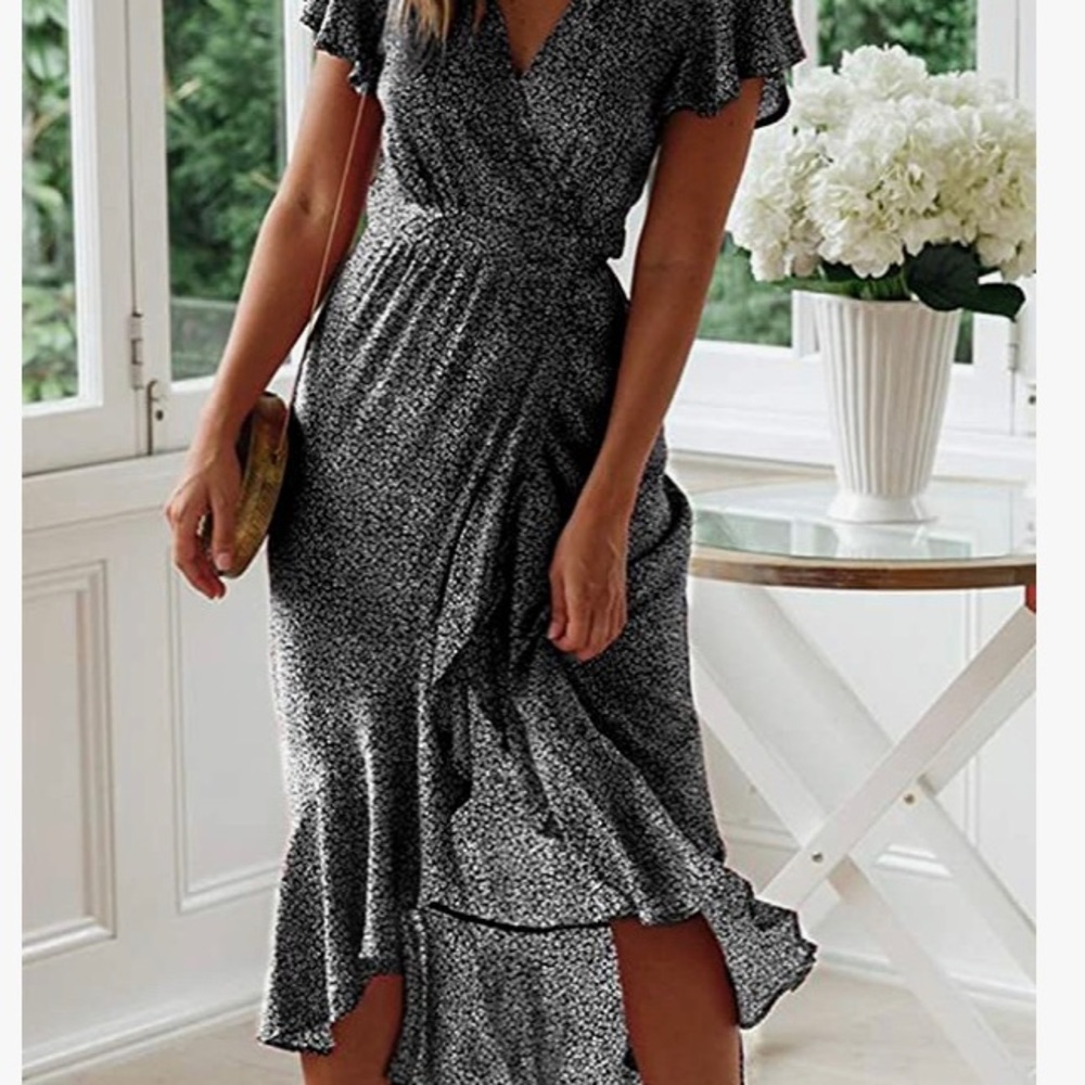 Black & White Wrap Dress - Worn twice!